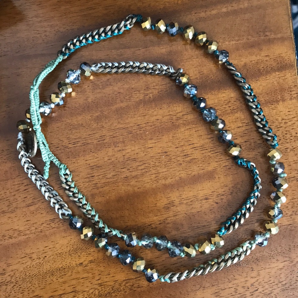 Chloe and Isabel beaded and woven metal necklace